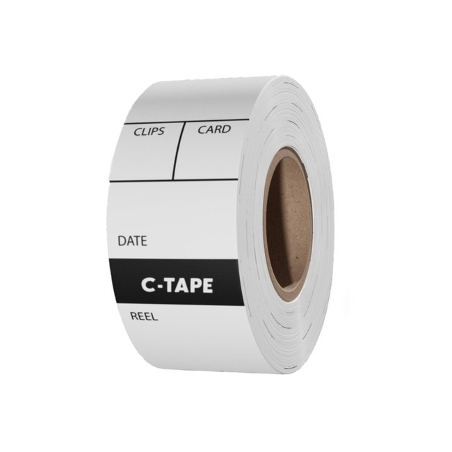 C-Tape Etiquettes caméra 25mm Blanc (approx.80pcs.)