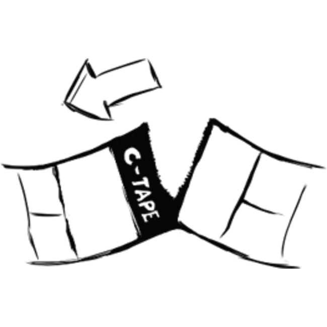 C-Tape Etiquettes caméra 25mm Rouge (approx.80pcs.)