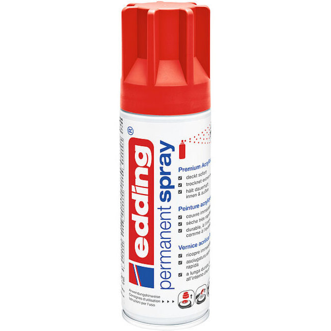 Edding 5200 Permanent Spray 200ml Rood (Mat)