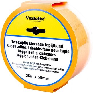 Verlofix Verlofix Doppelseitiges Klebeband für Teppiche, 50 mm x 25 m