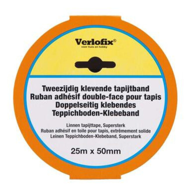 Verlofix Doppelseitiges Klebeband für Teppiche, 50 mm x 25 m