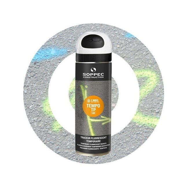 SOPPEC Tempo TP Tijdelijke Markeer Spray 500ml - Wit