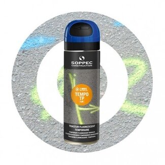 SOPPEC SOPPEC Tempo TP Tijdelijke Markeer Spray 500ml - Fluor Blauw