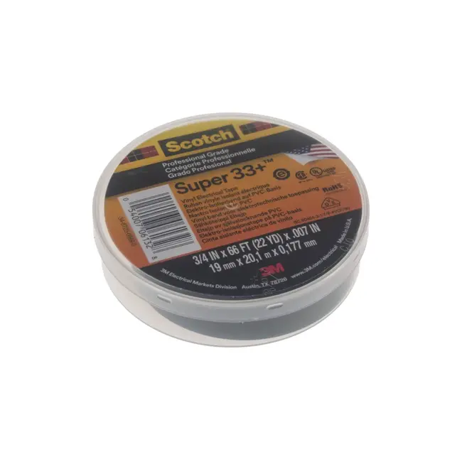Scotch 3M  Super 33+ Ruban Isolant Professionnel 19mm x 20m Noir