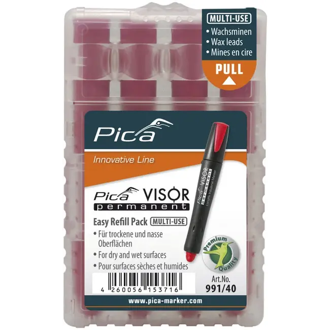 Pica VISOR 991/40 Multi-Use Navulling - Rood