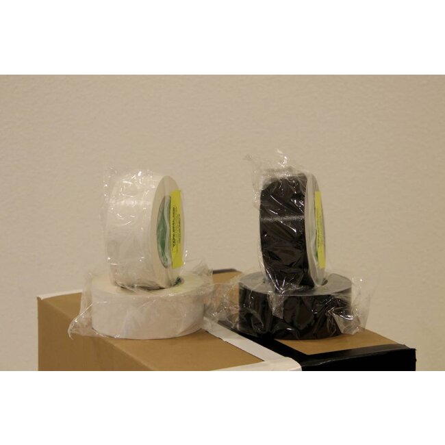Nichiban Gaffa Tape 50mm x 25m, boîte 10 rouleaux blanc et 10 rouleaux noirs