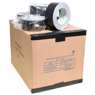 Nichiban Nichiban Gaffa Tape 50mm x 25m noir - 20 rouleaux