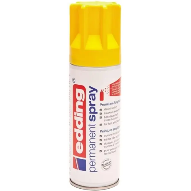 Edding 5200 Permanent Spray 200ml Geel (Mat)