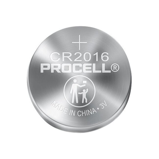 Procell Button cell Lithium CR2016 battery 3V (5 pcs)