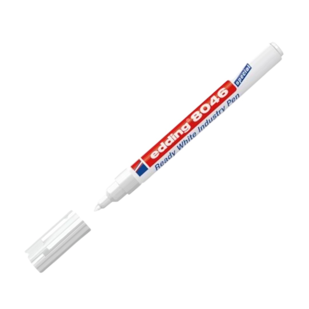 Edding 8046 ready white industry pen ( 1-3 mm rund) - Tape-Deal.com