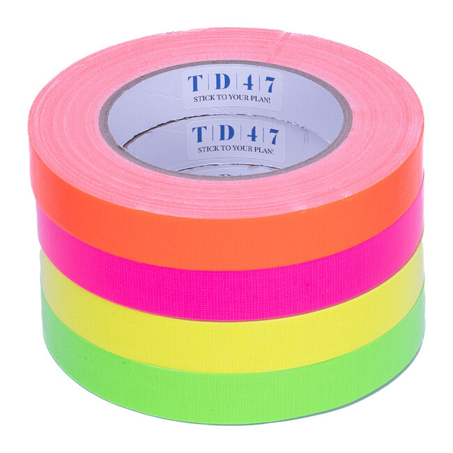 TD47 Gaffa Tape Fluor Deal (4 rollen / 19mm)
