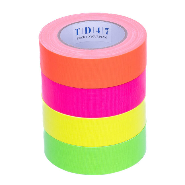 TD47 Gaffa Tape Fluor Deal (4 rollen / 38mm)