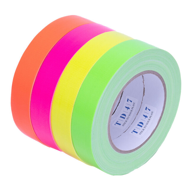 TD47 Gaffa Tape Fluor Deal (4 rollen / 25mm)