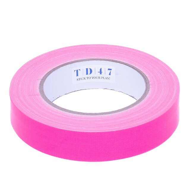 TD47 Gaffa Tape 25mm x 25m Fluor Rosa