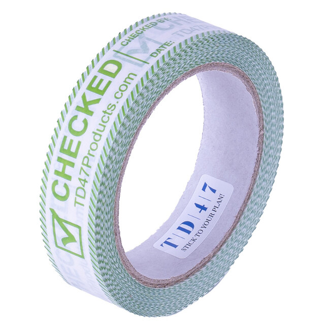 TD47 Controle Tape 25mm x 66m Checked