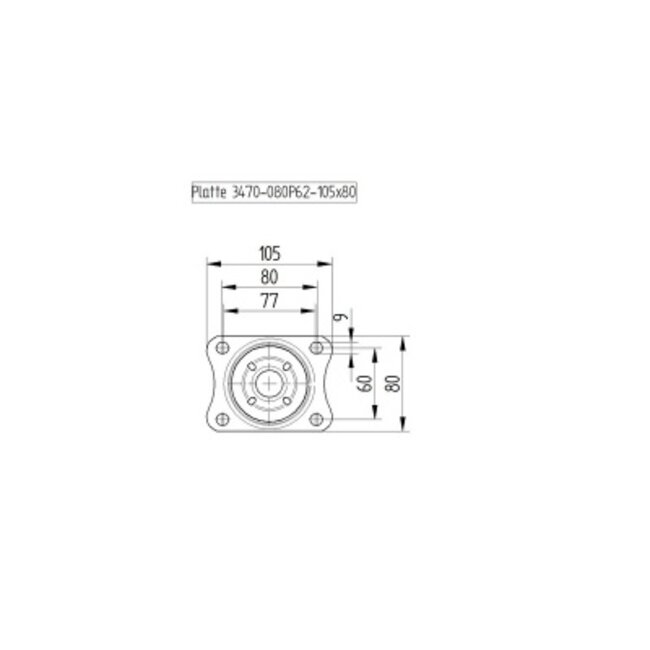 Tente Alpha Schwenkrad mit Doppelbremse 100 mm