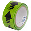 TD47 Packaging tape PP low noise 50mm x 66m Green with arrows