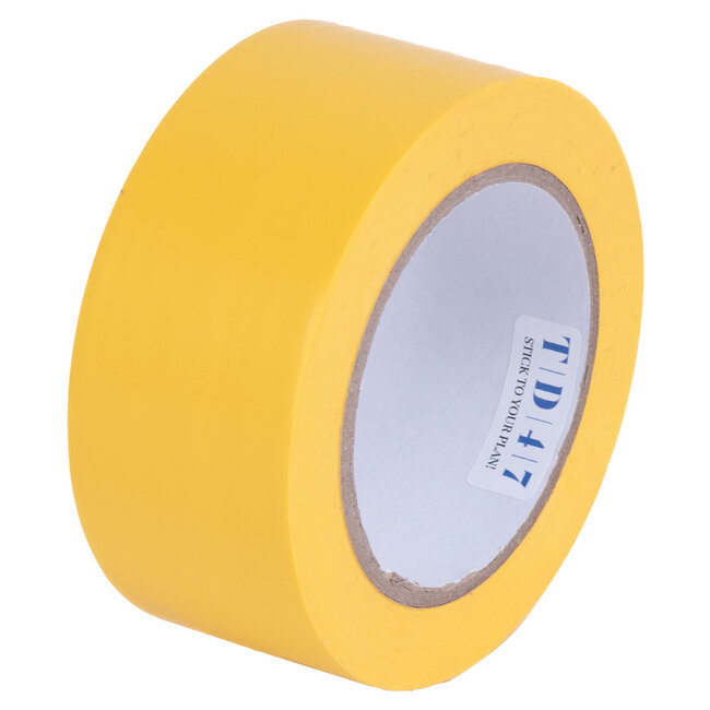 TD47 PVC Safety Marking Tape 50mm x 33m Yellow