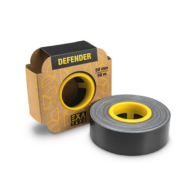 Defender EXA-Tape 50mm x 50m Mat Zwart (incl. ERGO-Core)