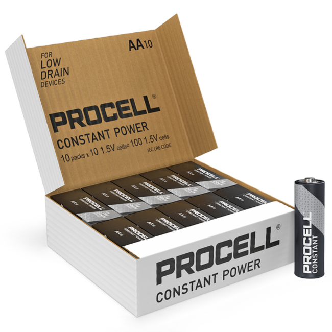 Procell Constant Power AA battery 1.5V (100 pcs)