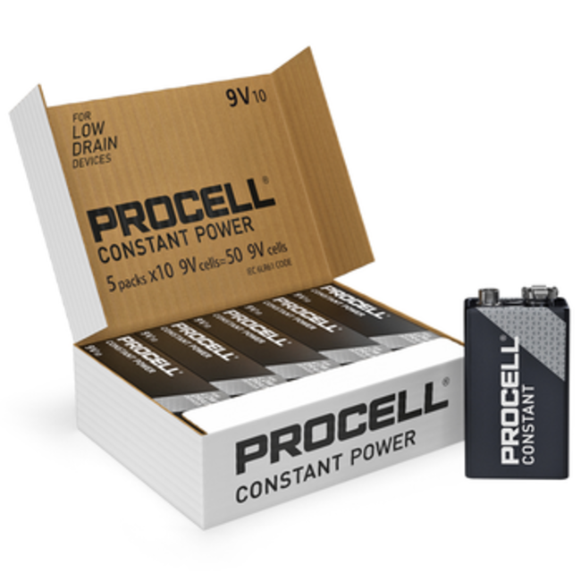 Procell Constant Power 9V Blockbatterie (50 Stk.)
