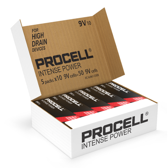 Procell Intense Power 9V Block battery (50 pcs)