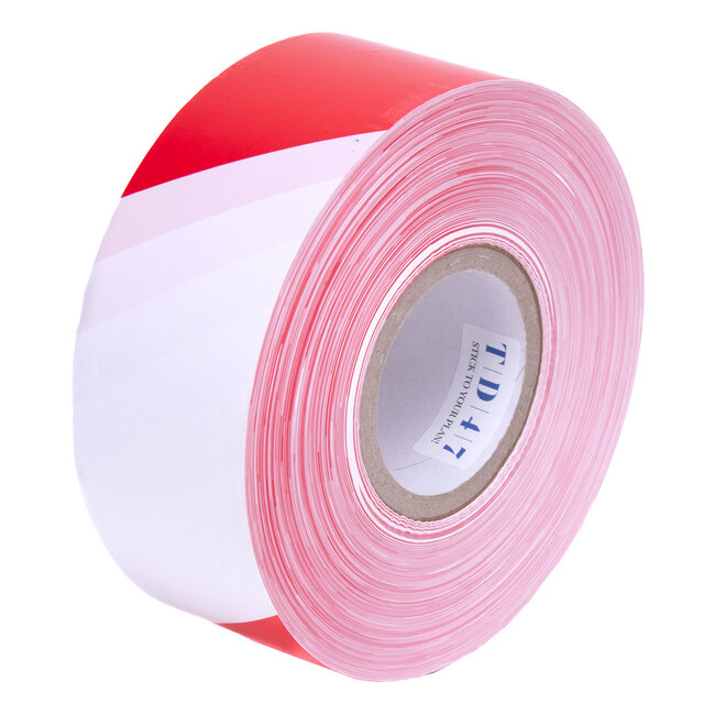 TD47 Afzetlint Professional Rood/Wit 75mm x 500m