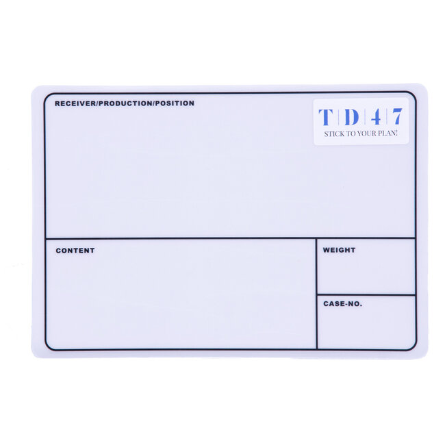 TD47 Flightcase Tour Label 210mm x 145mm Wit