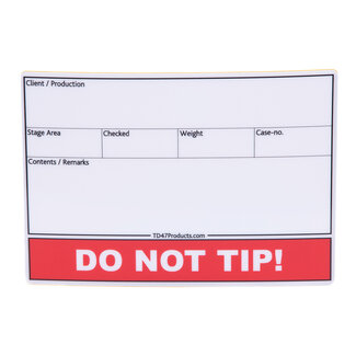 TD47 Products® TD47 Flightcase Tour Label 212x 150mm + DO NOT TIP!