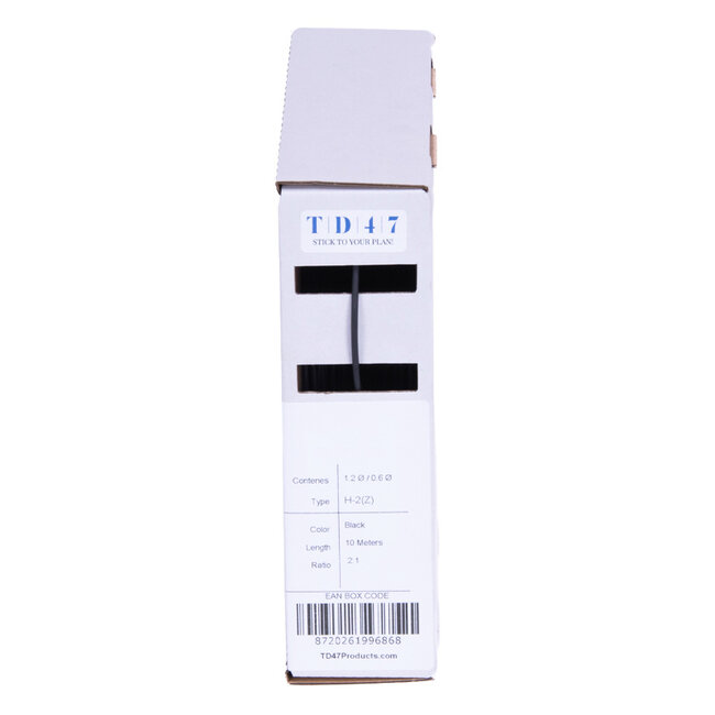 TD47 Shrink Sleeve Box H-2(Z) 1.2Ø / 0.6Ø 10m - Black