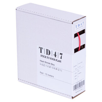 TD47 Products® TD47 Schrumpfschlauchbox H-2(Z) 1.6Ø / 0.8Ø 10m - Rot