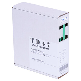 TD47 Products® TD47 Krimpkous Box H-2(Z) 4.8Ø / 2.4Ø 10m - Groen