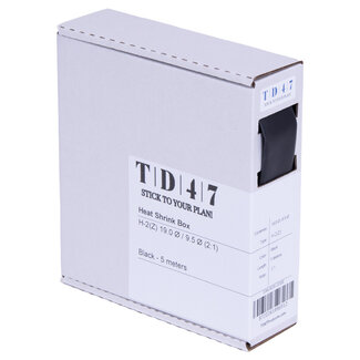 TD47 Products® TD47 Schrumpfschlauchbox H-2(Z) 19.0Ø / 9.5Ø 5m - Schwarz