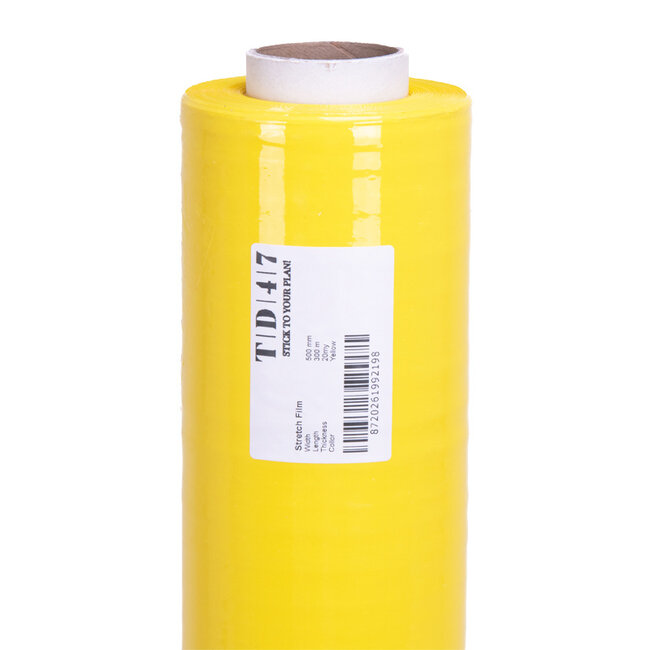 TD47 Stretch film 50cm x 300m x 20my Yellow