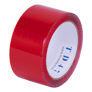 TD47 Products® TD47 Verpackungsband PP geringes Rauschen 50mm x 66m Rot