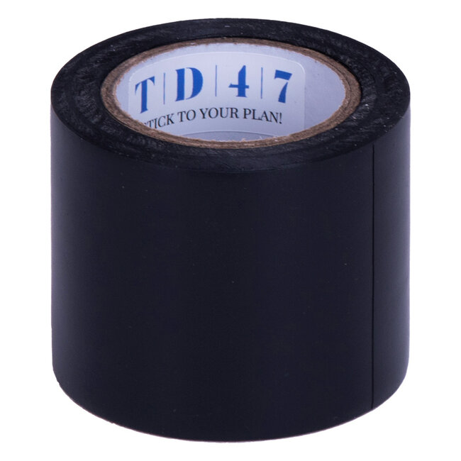 TD47 Ruban isolant PVC professionnel 50mm x 10m Noir
