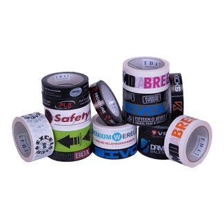 TD47 Products® TD47 Bedrukte Verpakkingstape PVC 25mm x 66m (Kabeltape)