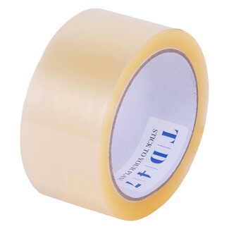 TD47 Products® TD47 Verpakkingstape PP low noise 48mm x 66m Transparant