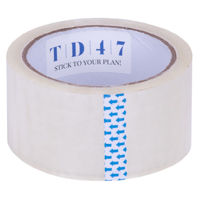 TD47 Ruban d'emballage Noise 50 mm x 66 m transparent (boîte de 36 rouleaux)