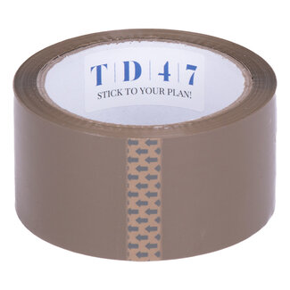 TD47 Products® TD47 Verpakkingstape Noise 50mm x 66m Bruin