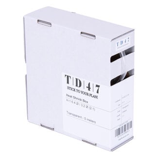 TD47 Products® TD47 Krimpkous Box H-1 6.4Ø / 3.2Ø 5m - Transparant