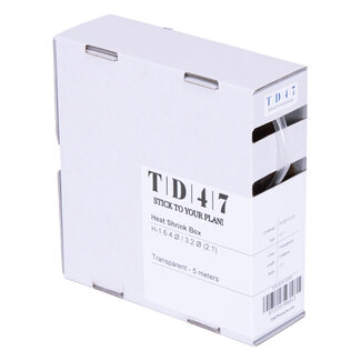 TD47 Products® TD47 Schrumpfschlauchbox H-1 6.4Ø / 3.2Ø 5m - Transparent