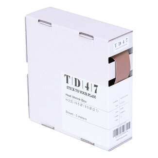 TD47 Products® TD47 Boîte de Gaines Thermorétractables H-2(Z) 19.0Ø / 9.5Ø 5m - Marron