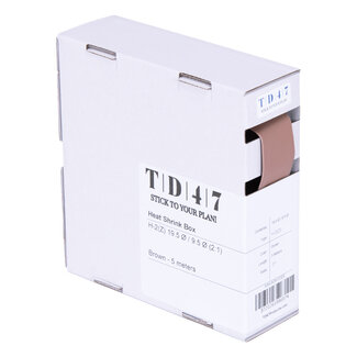 TD47 Products® TD47 Krimpkous Box H-2(Z) 19.0Ø / 9.5Ø 5m - Bruin