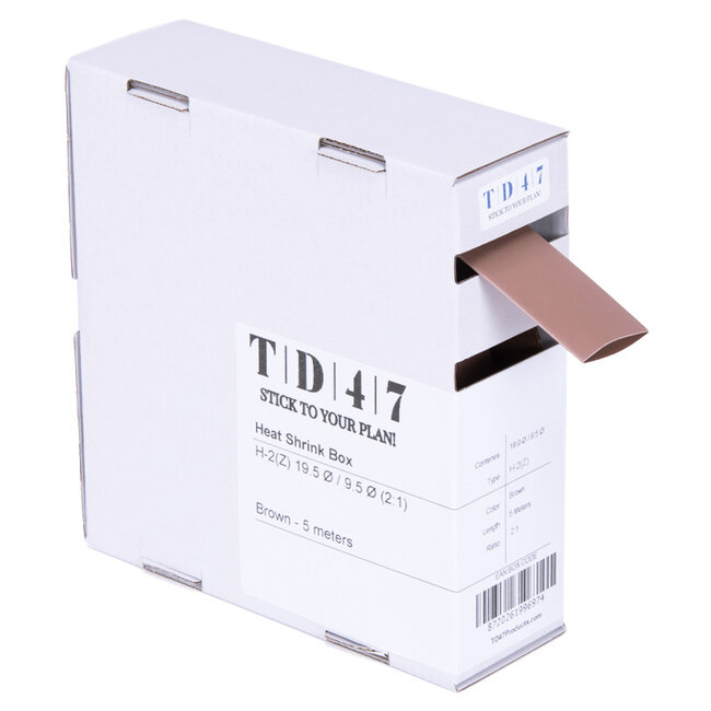 TD47 Krimpkous Box H-2(Z) 19.0Ø / 9.5Ø 5m - Bruin