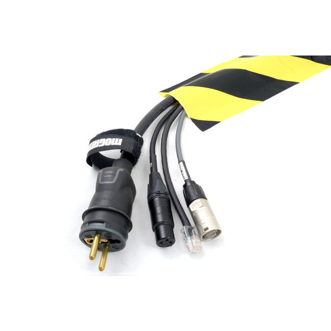 Gafer.pl Ruban Cache-Câble 100mm x 25m Noir / Jaune