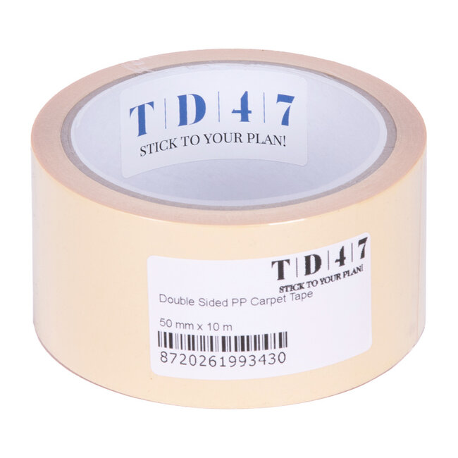 TD47 Ruban de moquette PP double face 50mm x 10m