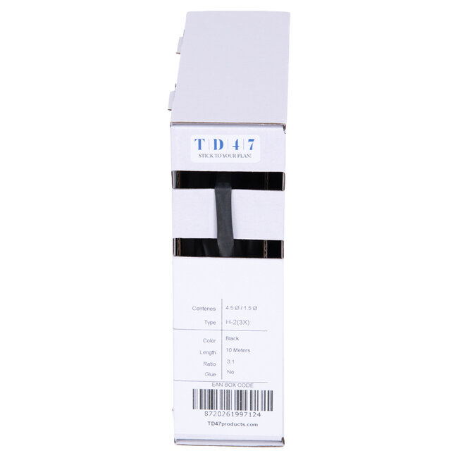 TD47 Krimpkous Box H-2(3X) 4.5Ø / 1.5Ø 10m - Zwart
