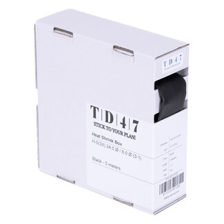 TD47 Products® TD47 Schrumpfschlauchbox H-2(3X) 24.0Ø / 8.0Ø 5m - Schwarz