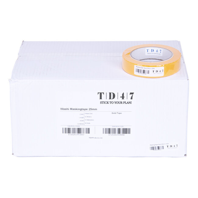 TD47 Masking tape Gold 25mm x 50m (Box 36 pcs)